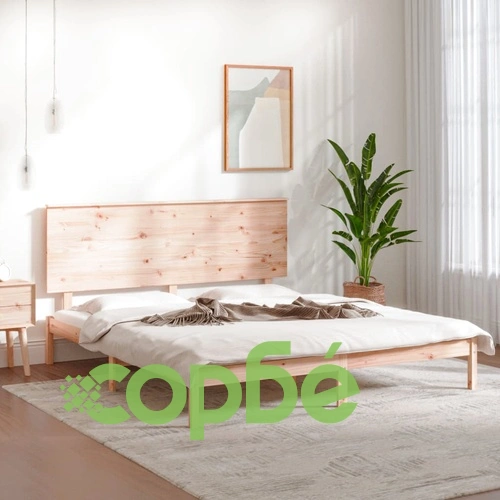 Рамка за легло без матрак, 160x200 см, масивна чамова дървесина ➤ топ цена ➤ sorbe.bg