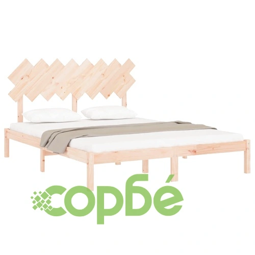 Рамка за легло 160x200 см масивно дърво ➤ топ цена ➤ sorbe.bg