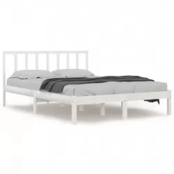 Рамка за легло, бяла, бор масив, 120x190 см 4FT Small Double