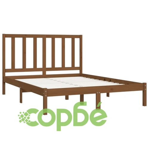 Рамка за легло, меденокафява, бор масив, 140x200 см ➤ топ цена ➤ sorbe.bg