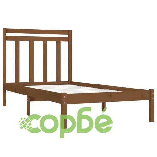 Рамка за легло, меденокафява, дърво масив, 90x200 см ➤ топ цена ➤ sorbe.bg