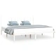 Рамка за легло, бяла, дърво масив, 200x200 см