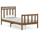 Рамка за легло меденокафява дърво 75x190 см Small Single