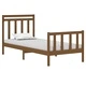 Рамка за легло меденокафява дърво 75x190 см Small Single