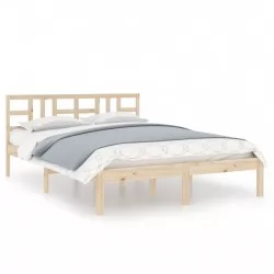Рамка за легло, дърво масив, 140x190 см