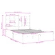 Рамка за легло, черна, дърво масив, 140х200 см