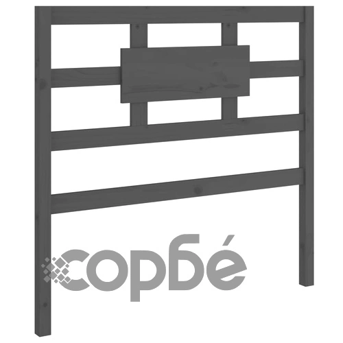 Рамка за легло, сива, дърво масив, 75x190 см, Small Single ➤ топ цена ➤ sorbe.bg