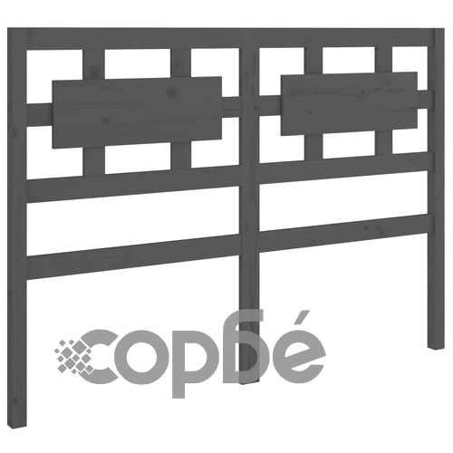 Рамка за легло, сива, дърво масив, 135x190 cм, Double ➤ топ цена ➤ sorbe.bg