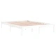 Рамка за легло, бяла, дърво масив, 140x190 см