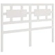 Рамка за легло, бяла, дърво масив, 200x200 см