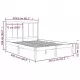 Рамка за легло, сива, масивен бор, 150x200 см, 5FT King Size