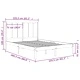 Рамка за легло, сива, бор масив, 150x200 cм, King Size