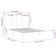 Рамка за легло, черна, дърво масив, 135x190 cм, Double