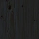 Рамка за легло, черна, дърво масив, 140х200 см