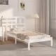 Рамка за легло бяла дърво масив 90x190 см 3FT Single