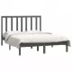 Рамка за легло, сива, масивен бор, 135x190 см, 4FT6 Double