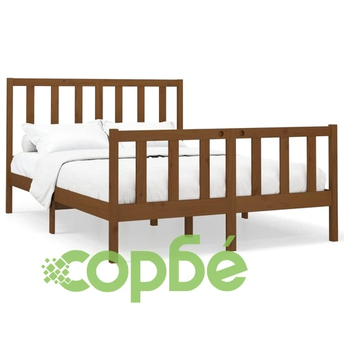 Рамка за легло, меденокафява, бор масив, 120x200 см ➤ топ цена ➤ sorbe.bg