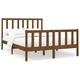 Рамка за легло меденокафява бор масив 150x200 cм King Size