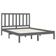 Рамка за легло, сива, дърво масив, 120х200 см