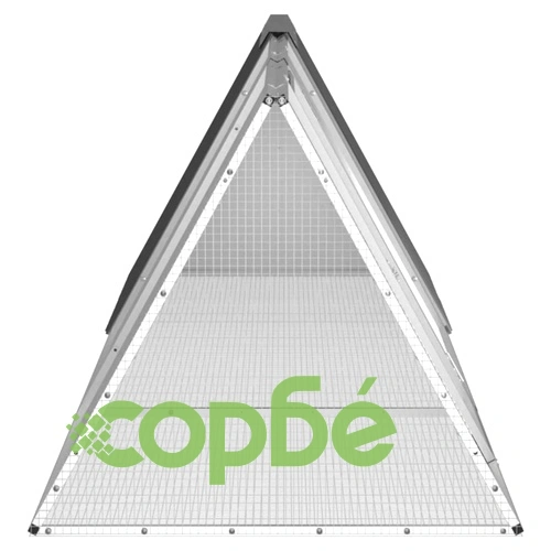 Клетка за зайци антрацит 302,5x80,5x71 см поцинкована стомана ➤ топ цена ➤ sorbe.bg