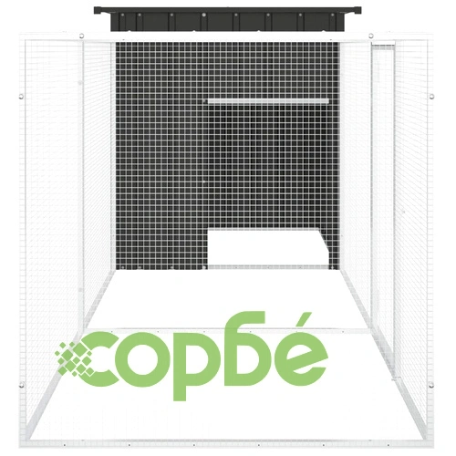 Клетка за пилета, антрацит, 300x91x100 см, поцинкована стомана ➤ топ цена ➤ sorbe.bg