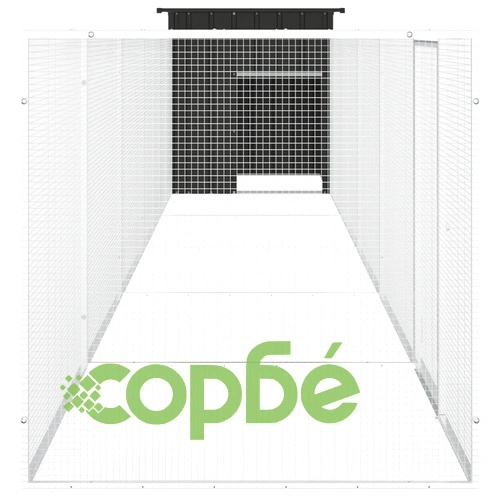 Клетка за пилета, антрацит, 600x91x100 см, поцинкована стомана ➤ топ цена ➤ sorbe.bg