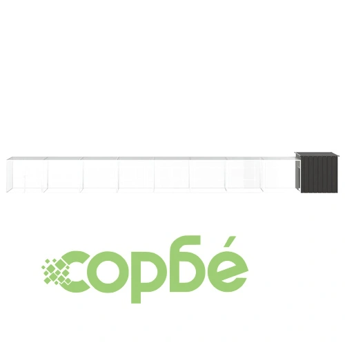 Клетка за пилета, антрацит, 900x91x100 см, поцинкована стомана ➤ топ цена ➤ sorbe.bg