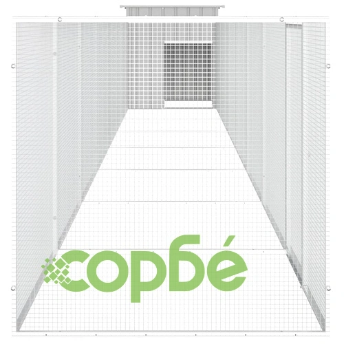 Клетка за пилета сива 800x91x100 см поцинкована стомана ➤ топ цена ➤ sorbe.bg