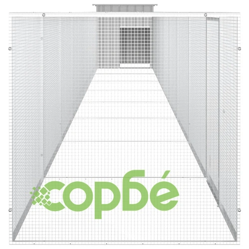 Клетка за пилета сива 900x91x100 см поцинкована стомана ➤ топ цена ➤ sorbe.bg