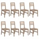 Градински трапезни столове, 8 бр, акация масив