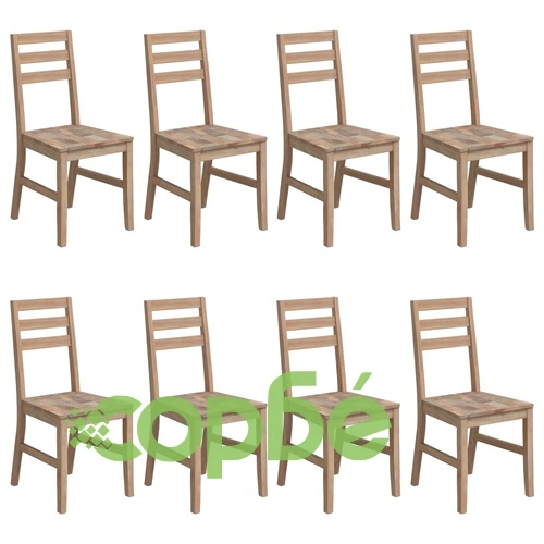 Градински трапезни столове, 8 бр, акация масив ➤ топ цена ➤ sorbe.bg