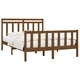 Рамка за легло меденокафява бор масив 150x200 cм King Size