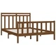 Рамка за легло меденокафява бор масив 150x200 cм King Size