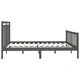 Рамка за легло, сива, бор масив, 180x200 cм, Super King