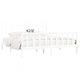 Рамка за легло, бяла, бор масив, 200x200 см