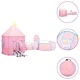 Детска палатка за игра с 250 топки розова 301x120x128 см