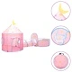 Детска палатка за игра с 250 топки розова 301x120x128 см