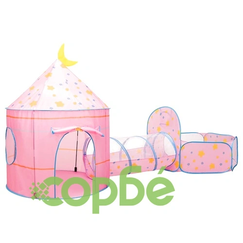 Детска палатка за игра с 250 топки розова 301x120x128 см ➤ топ цена ➤ sorbe.bg