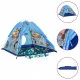 Детска палатка за игра с 250 топки, синя, 120x120x90 см