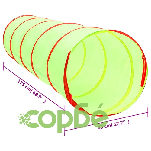 Детски тунел за игра с 250 топки, зелен, 175 см, полиестер ➤ топ цена ➤ sorbe.bg