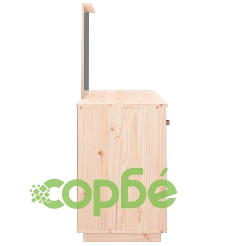 Комплект тоалетка с огледало, борово дърво масив ➤ топ цена ➤ sorbe.bg