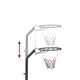Баскетболна стойка, бяла, 282-352 см, полиетилен