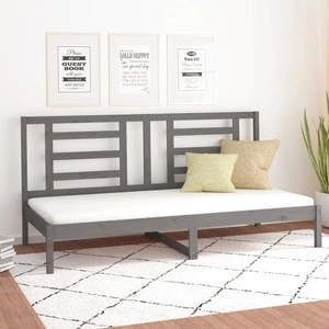 Дневно легло, сиво, 80x200 см, борово дърво масив