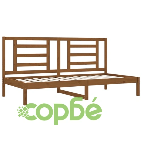 Дневно легло, меденокафяво, 80x200 см, борово дърво масив ➤ топ цена ➤ sorbe.bg