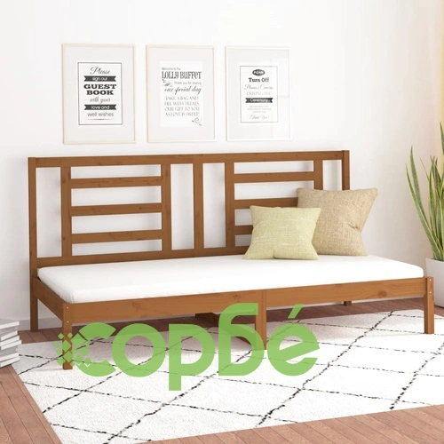 Дневно легло, меденокафяво, 80x200 см, борово дърво масив ➤ топ цена ➤ sorbe.bg