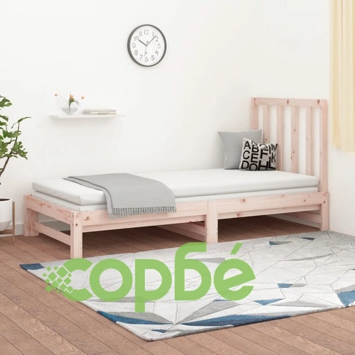 Разтегателно дневно легло, 2x(90x200) см, борово дърво масив ➤ топ цена ➤ sorbe.bg