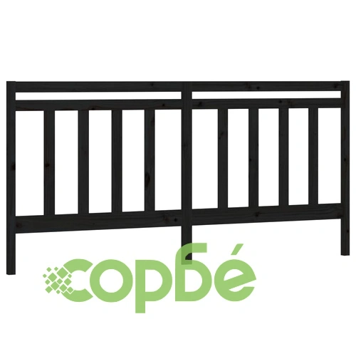 Разтегателна дневно легло черно 2x(80x200)см борово дърво масив ➤ топ цена ➤ sorbe.bg