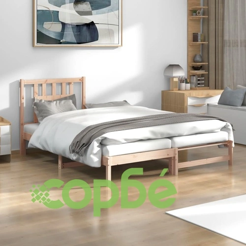 Разтегателно дневно легло, 2x(90x200) см, борово дърво масив ➤ топ цена ➤ sorbe.bg