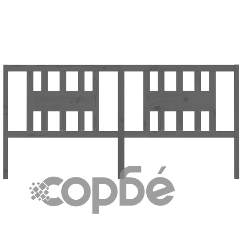 Разтегателно дневно легло, сиво, 2x(80x200) см, бор масив ➤ топ цена ➤ sorbe.bg