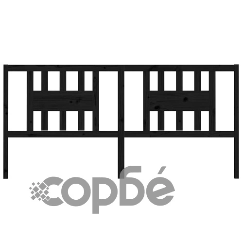 Разтегателна дневно легло черно 2x(80x200)см борово дърво масив ➤ топ цена ➤ sorbe.bg